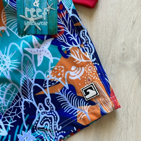 NWT CORAL & REEF BOYS SWIM TRUNKS & LS RASHGUARD * SZ5/6 - Picture 3 of 5